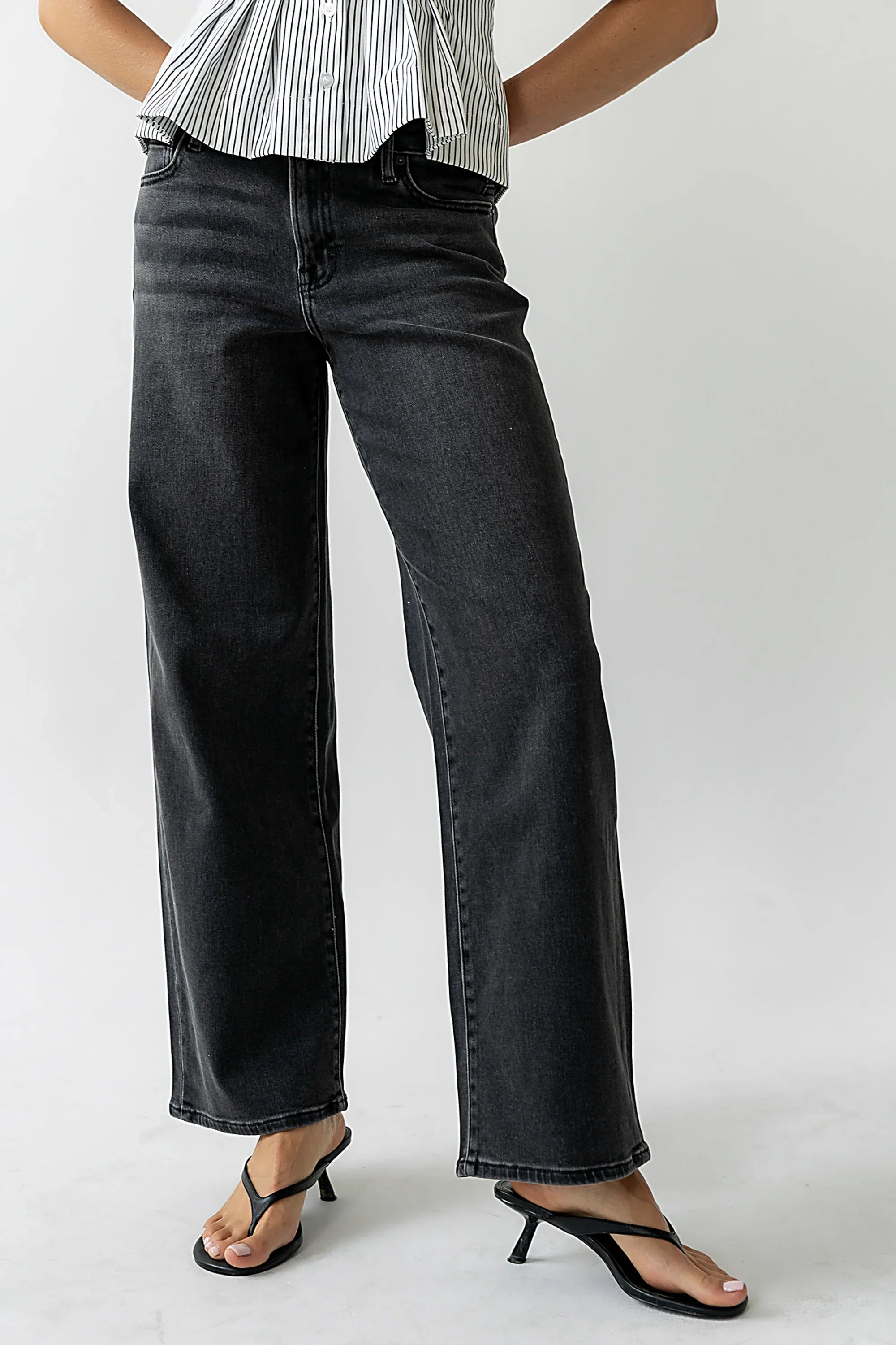 Sloane Wide Leg Jeans in Black