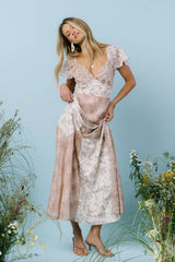 Zola Patchwork Maxi Dress in Ivory