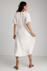 Maeve Midi Dress in Cream FINAL SALE