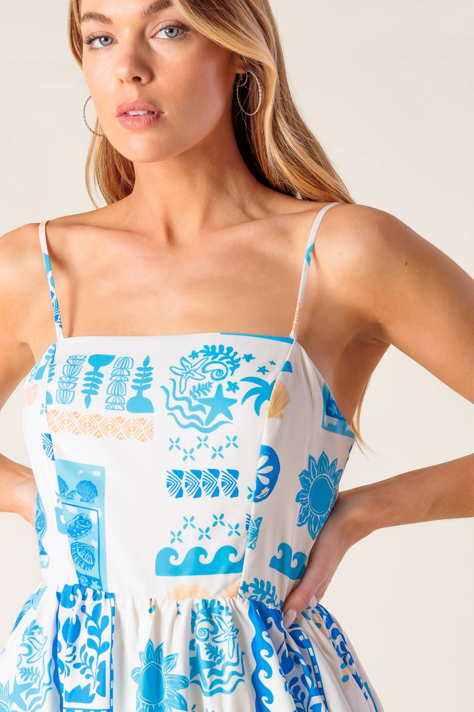 WANDER LUST MIDI DRESS BLUE