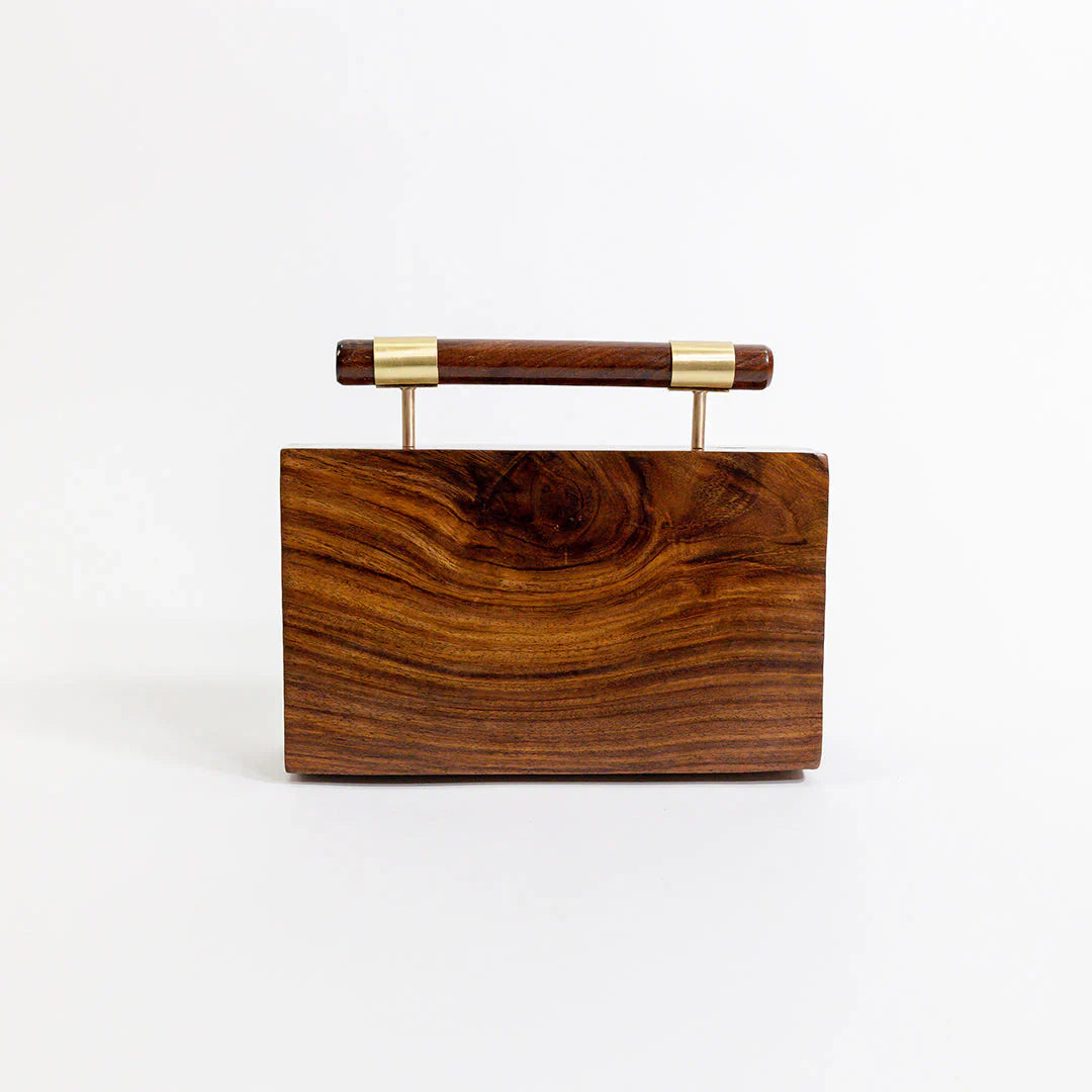 Brasswood Briefcase Clutch
