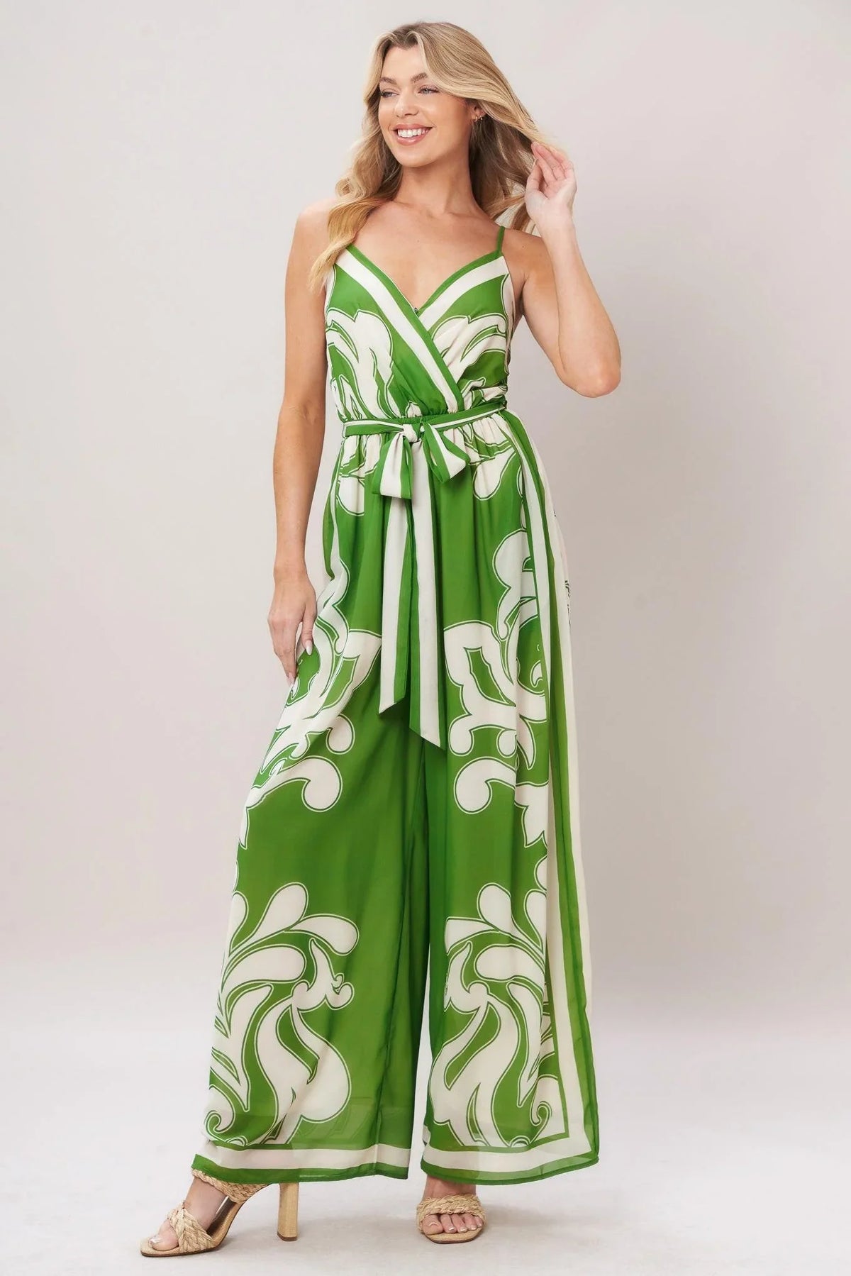 PALAZZO MUSE GREEN JUMPSUIT