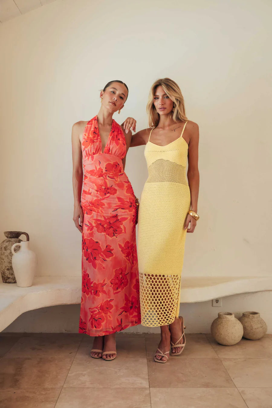 Havana Floral Halter Maxi Dress