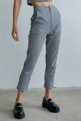 Madie Gingham Pants in Black