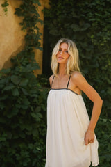 Jovie Contrast Mini Dress in Cream FINAL SALE