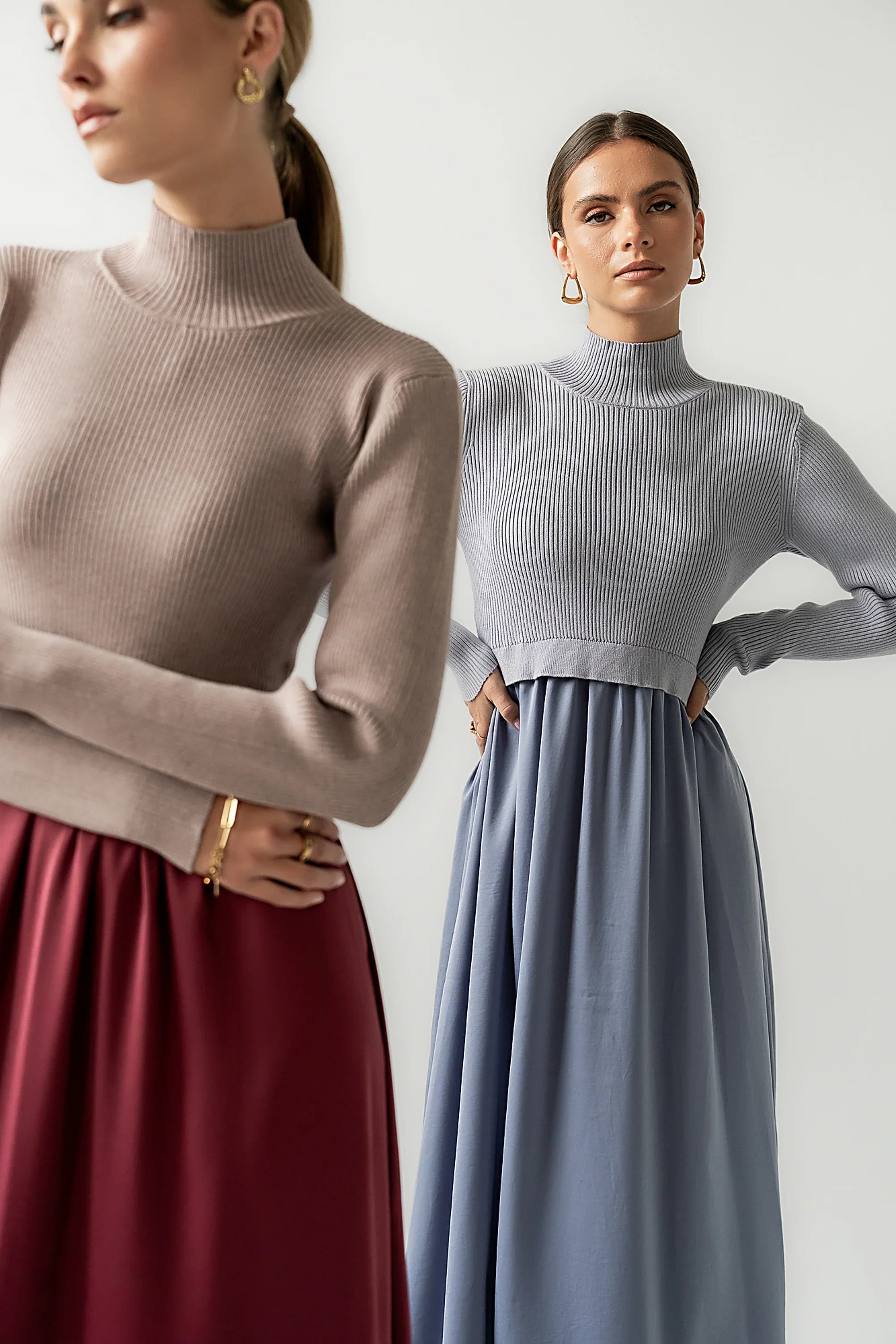 Zeda Midi Dress in Blue FINAL SALE