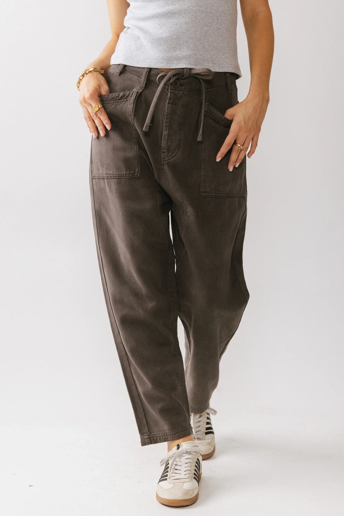 Rosie Tencel Loose Pants in Charcoal FINAL SALE
