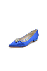 Cocktail Pointed Toe Flats With Crystal