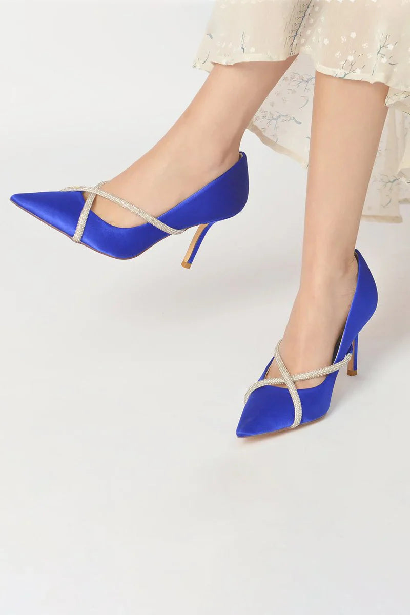 Party Pointed Toe Crystal High Heels