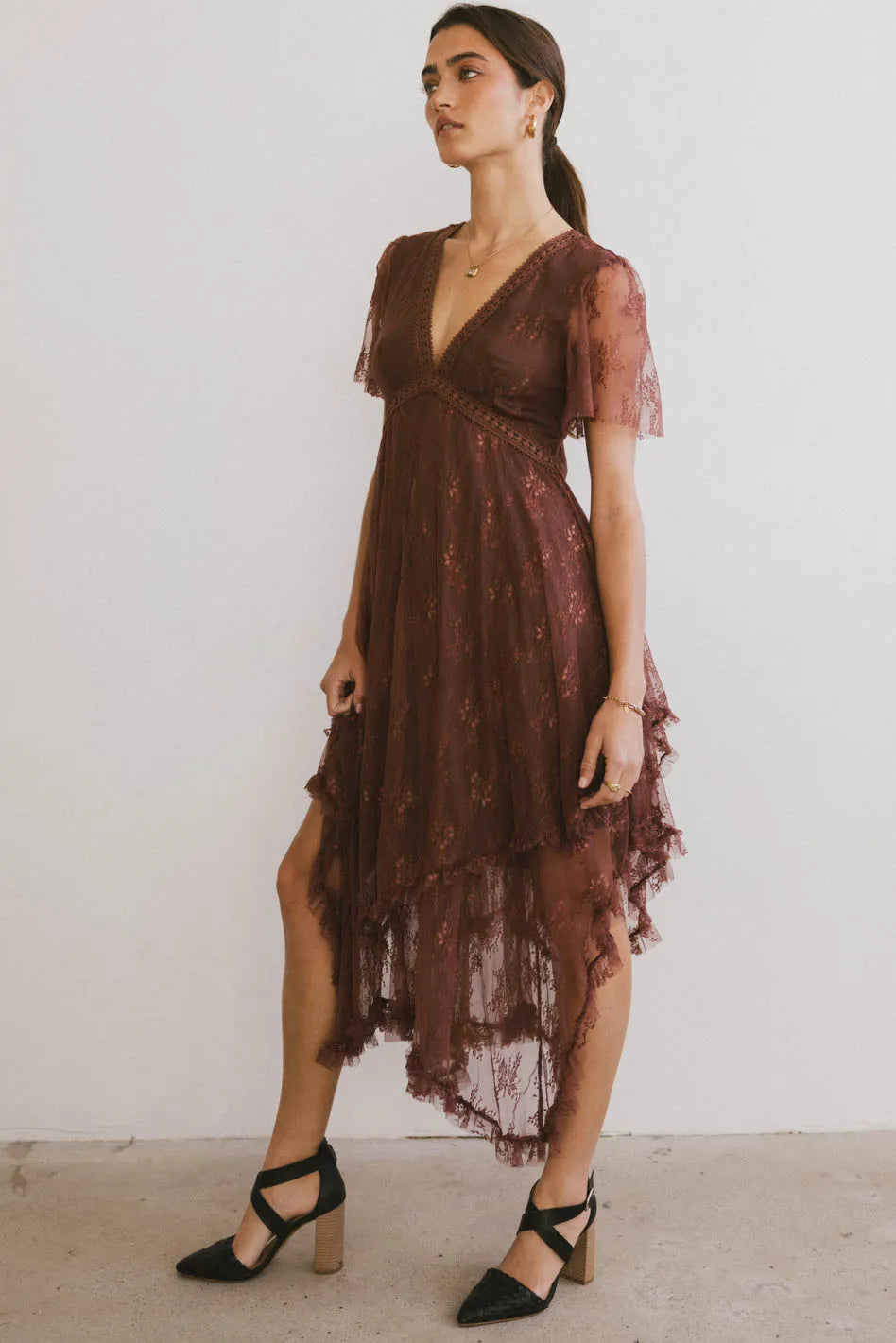Francine Embroidered Mesh Dress FINAL SALE