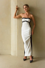 Meredith Contrast Bodycon Midi Dress