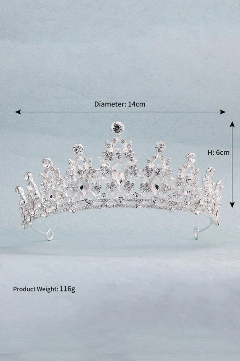 Womens Gold Princess Rhinestone Crowns