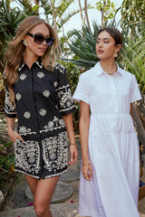 Alexsis Embroidered Mini Dress FINAL SALE