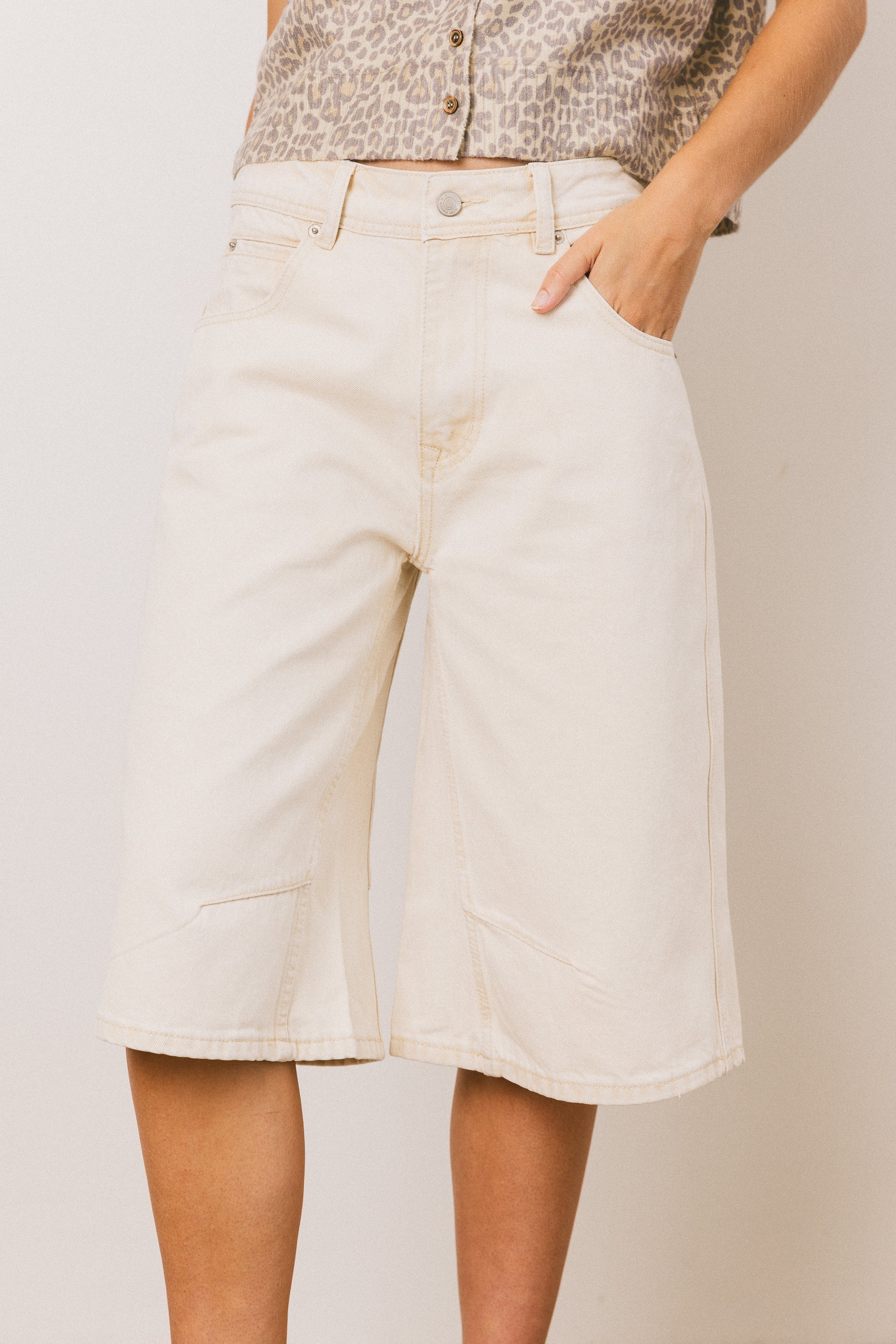 Alden Bermuda Shorts in Cream FINAL SALE