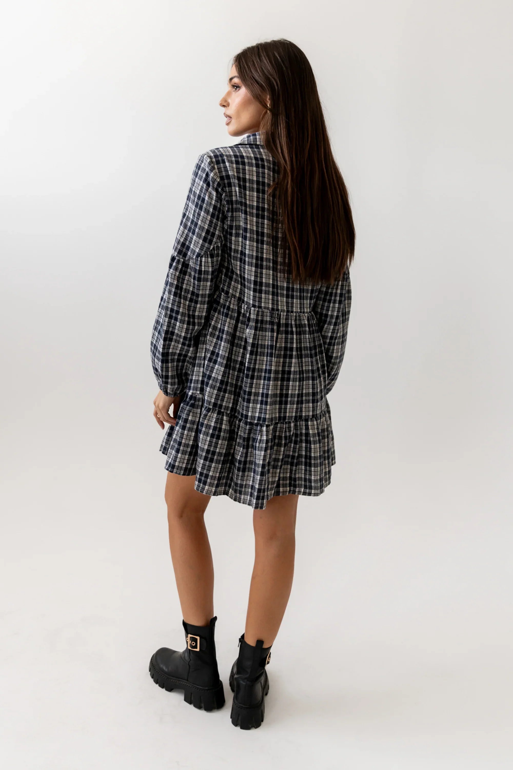 Autumn Plaid Mini Dress FINAL SALE