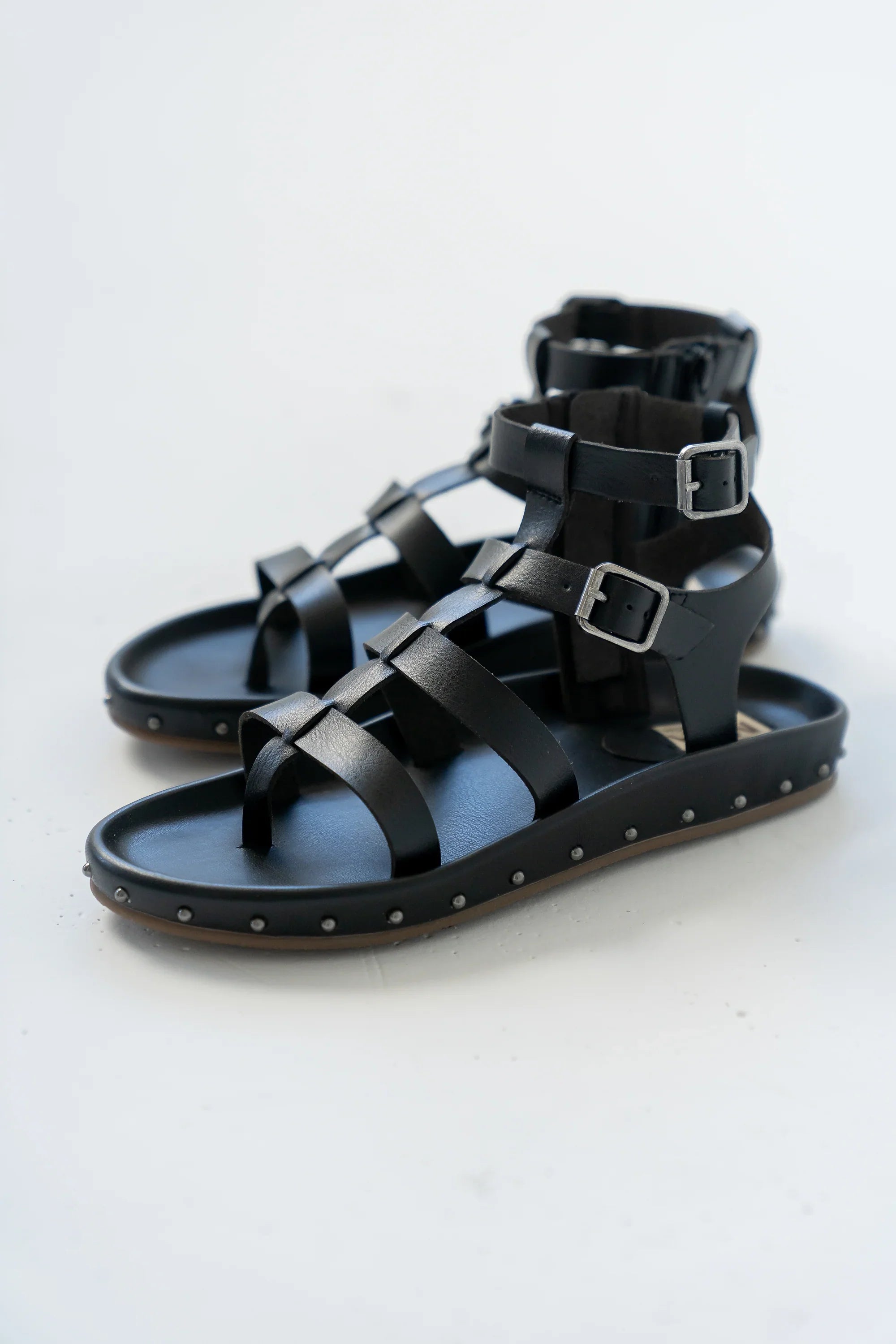 Martin Strappy Sandals in Black
