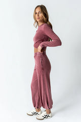 Kassie Joggers in Berry FINAL SALE