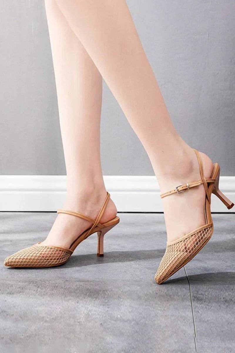 Womens Leatherette With Ankle Strap Closed Toe Stiletto Heel Wedding Shoes