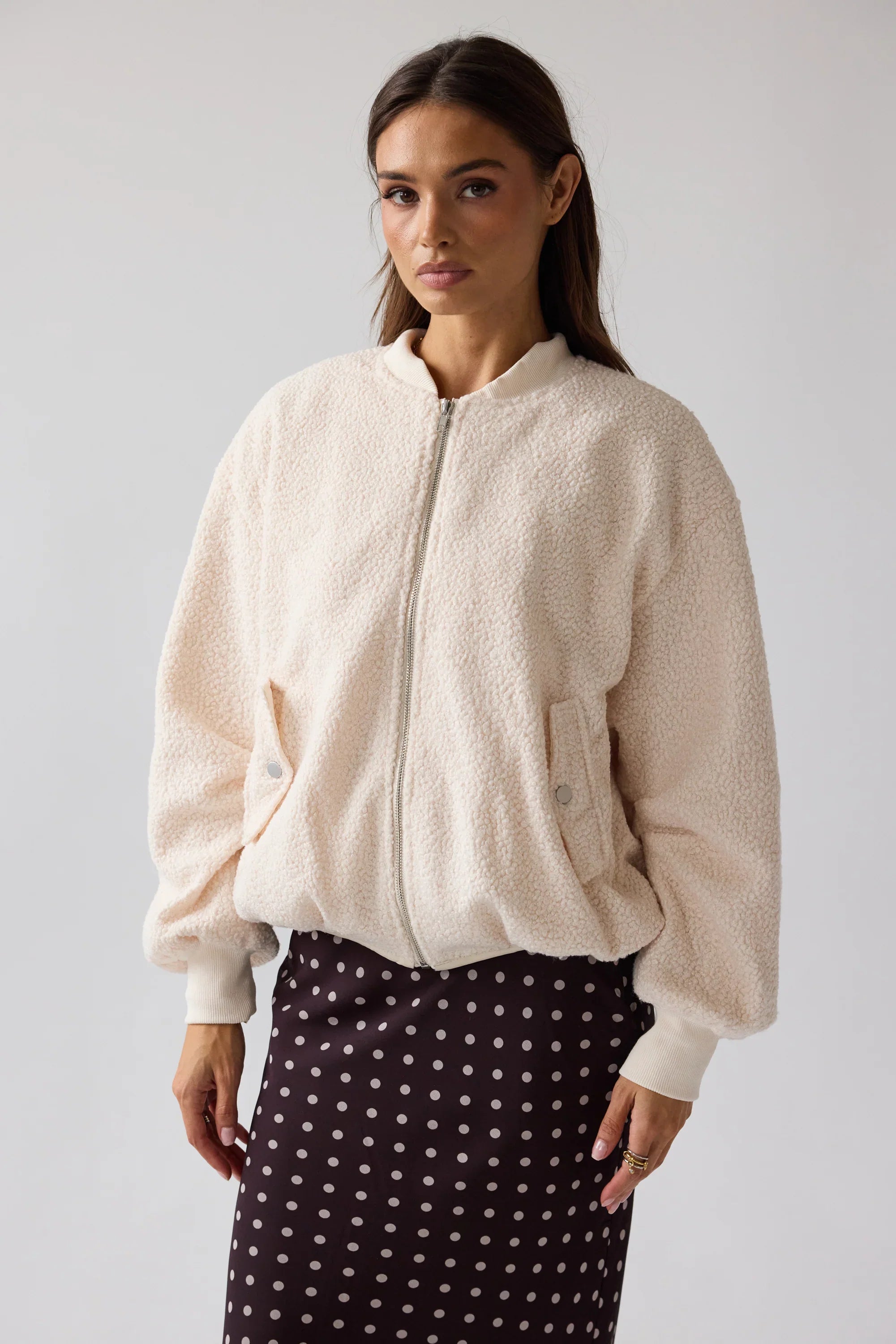Lucie Sherpa Bomber Jacket