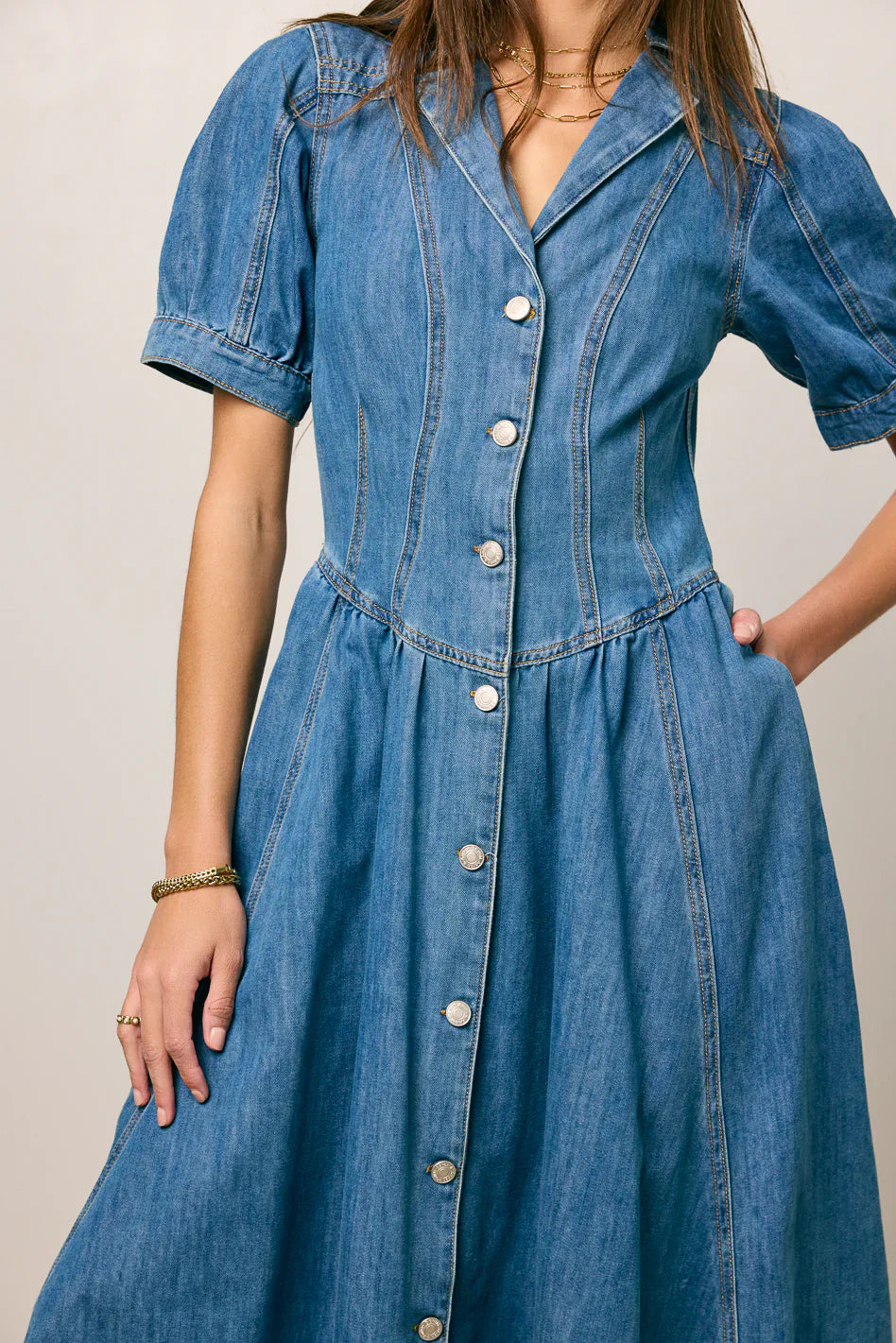 Mylie Denim Maxi Dress FINAL SALE