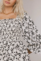 Kiran Floral Midi Dress in Cream FINAL SALE