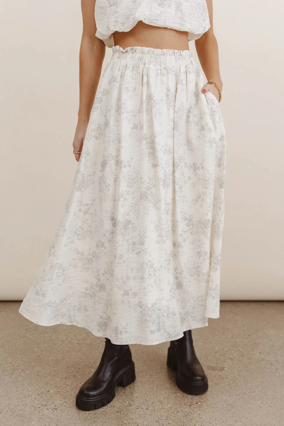 Trinity Floral Midi Skirt FINAL SALE