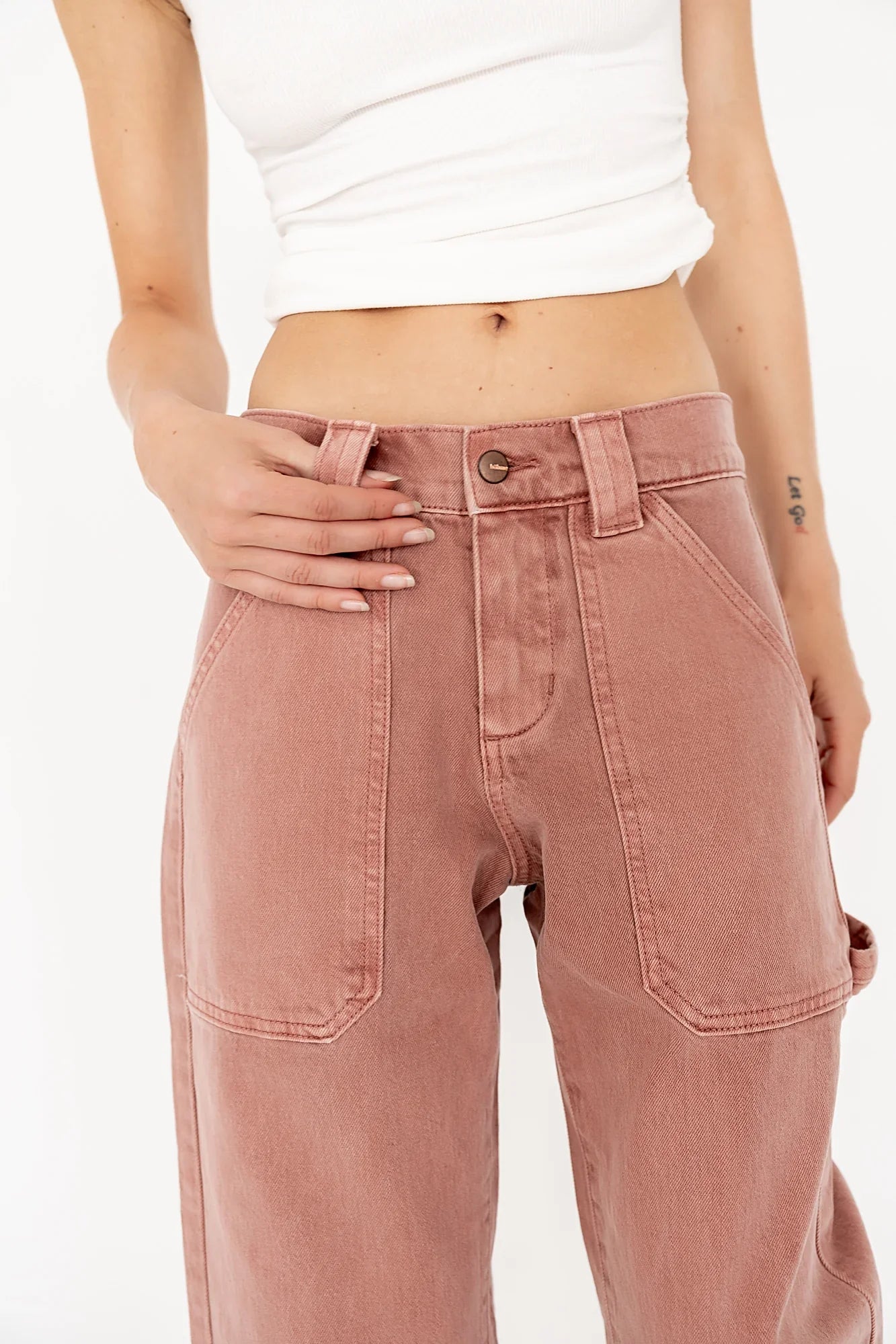 Scottie Barrel Jeans in Mauve FINAL SALE