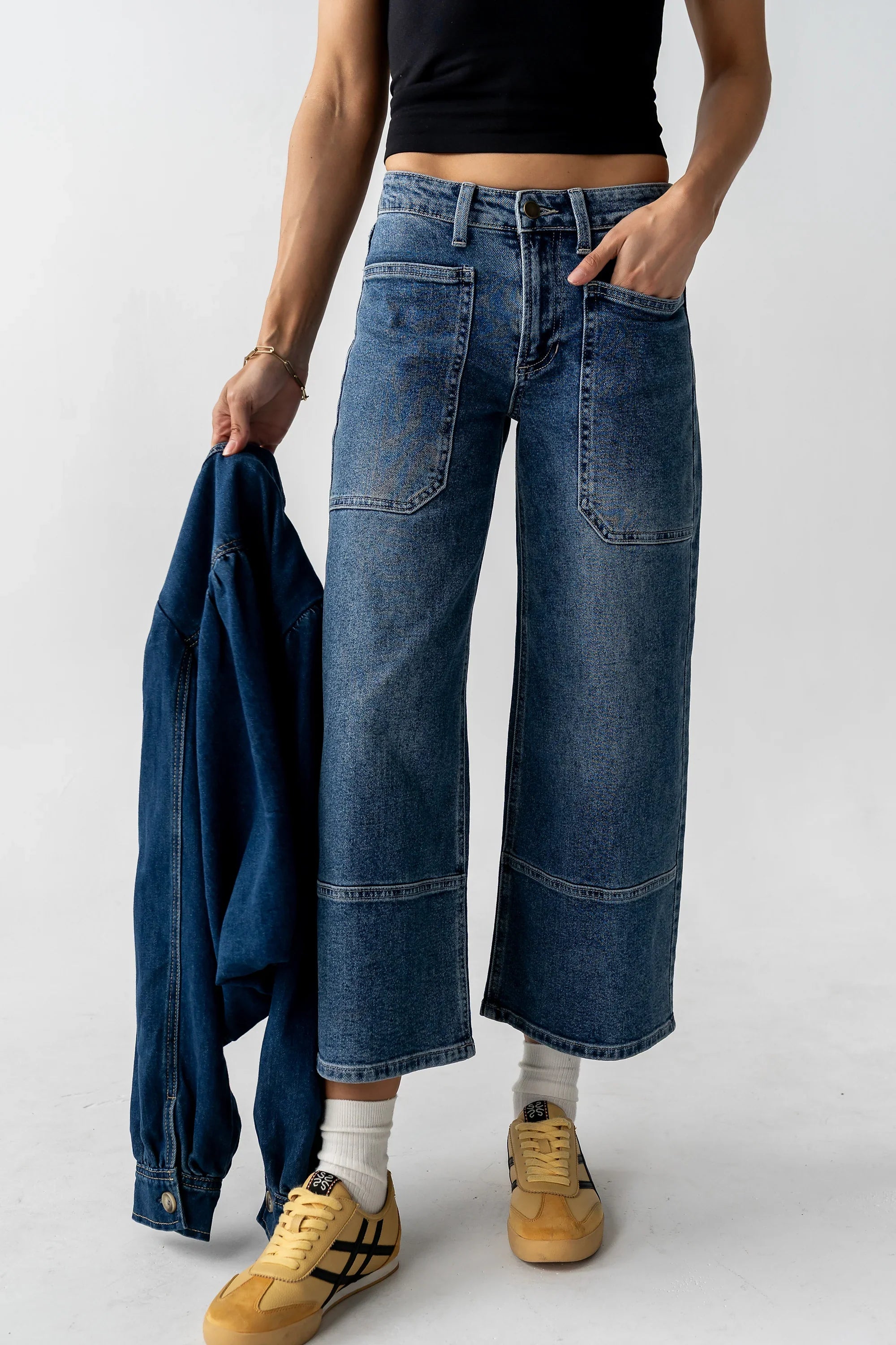 Mylah Wide Leg Jeans in Medium Wash