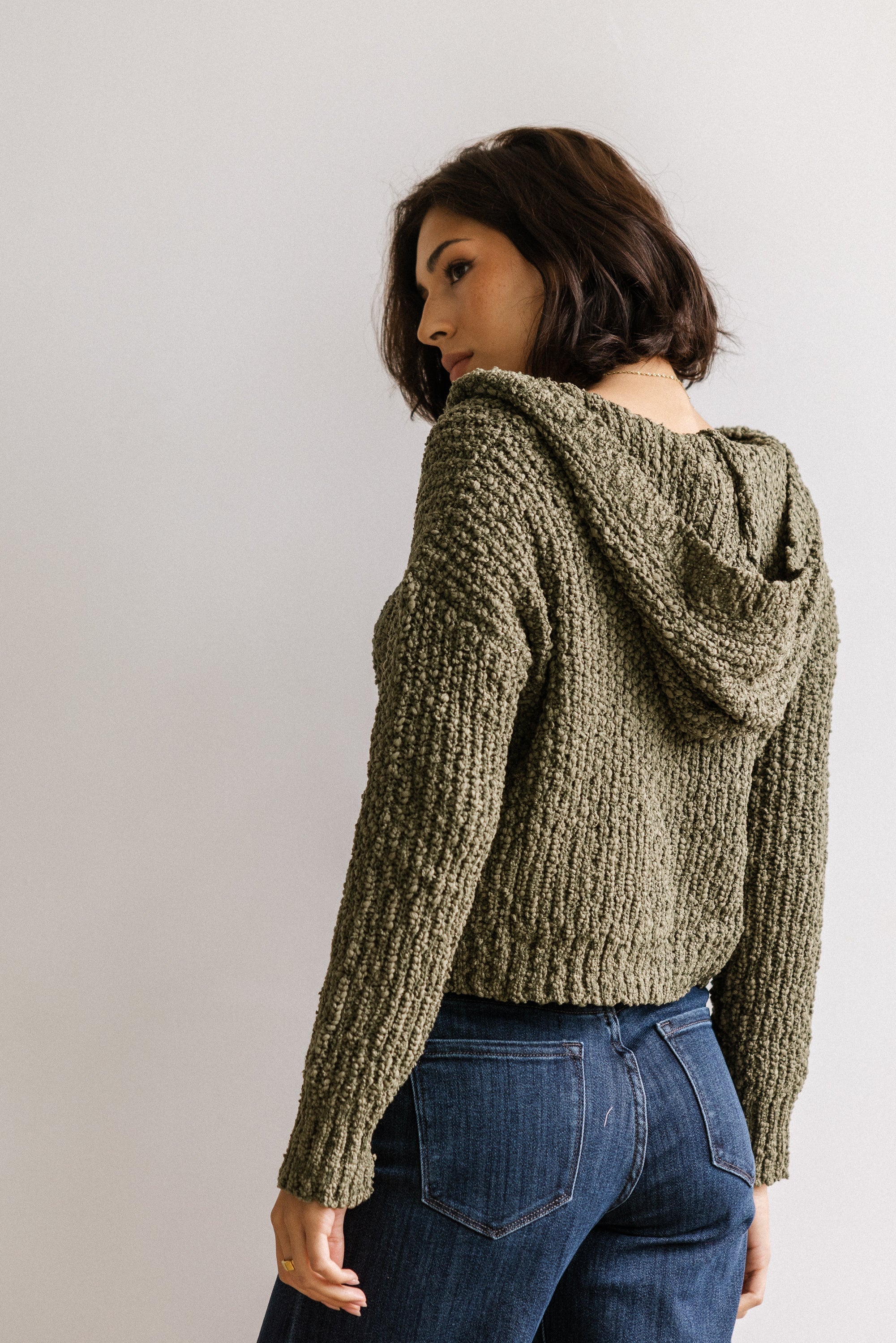 Georgie Knit Sweater in Olive