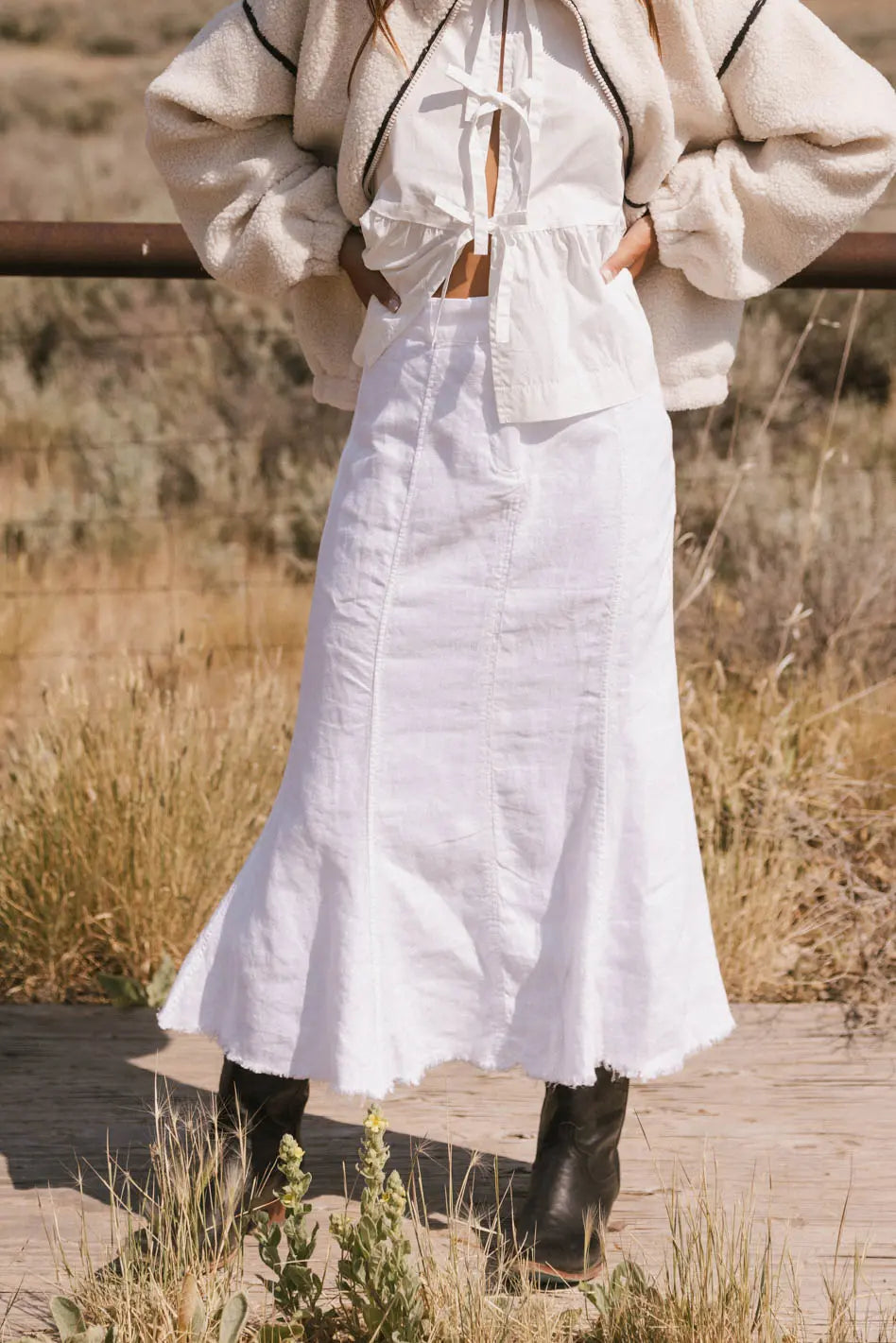 Dae Maxi Skirt in Natural FINAL SALE