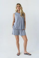 Kaytee Ribbed Top in Blue