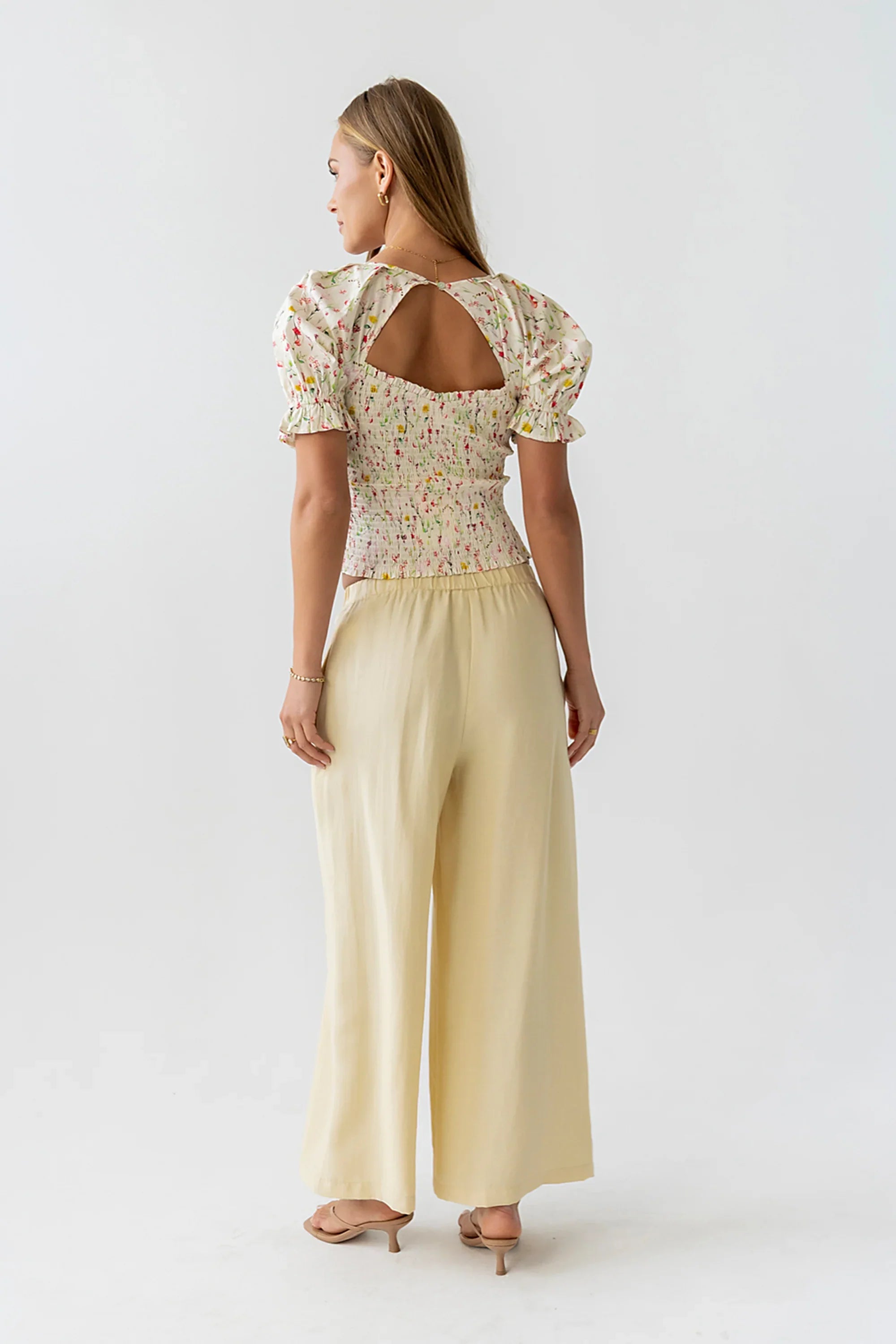 Lee Wide Leg Pants in Yellow