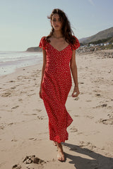 Grayson Floral Maxi Dress in Red FINAL SALE