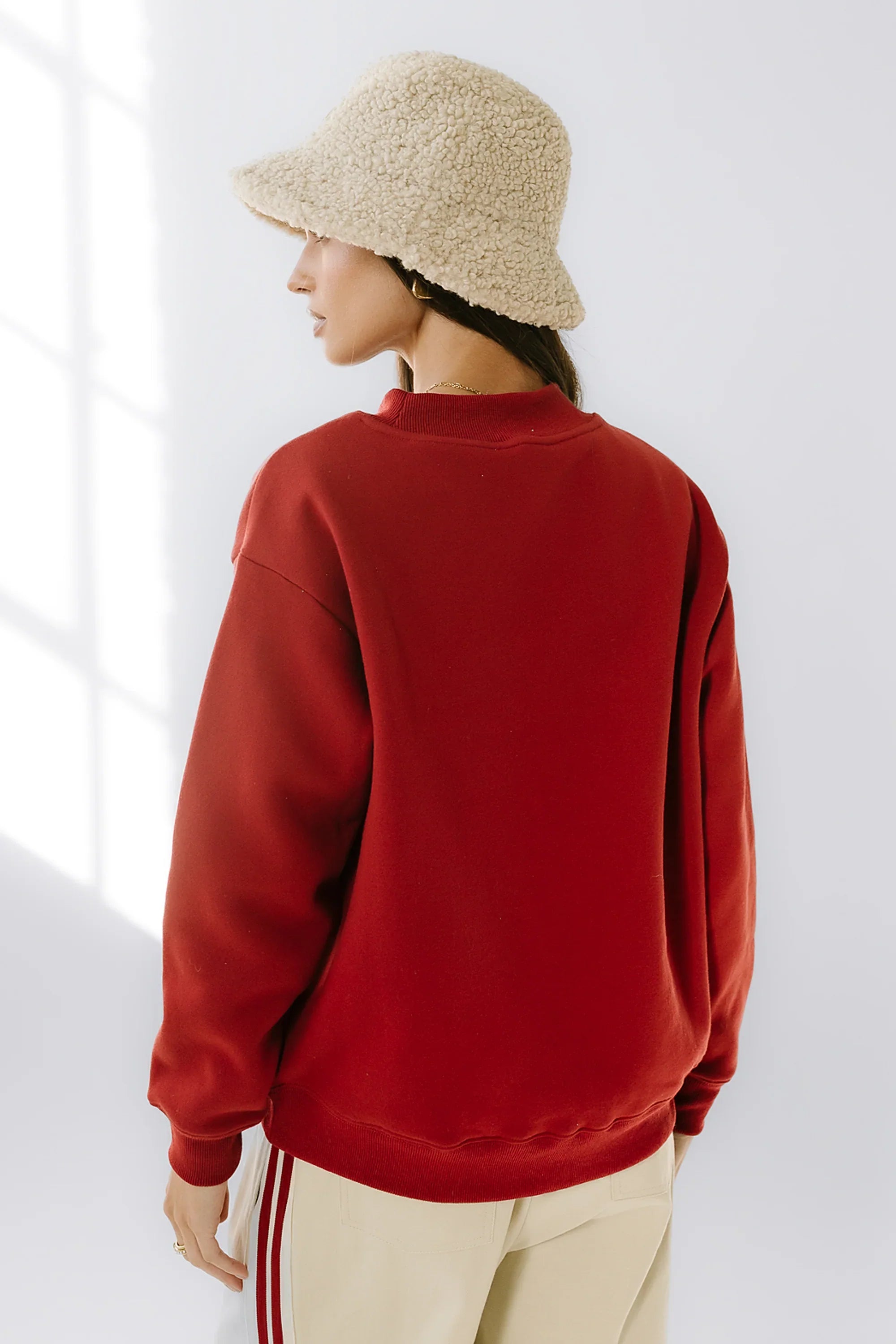 Marie Oversized Sweatshirt in Red FINAL SALE