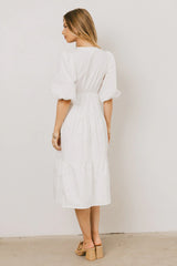 Nadia Midi Dress in Cream FINAL SALE
