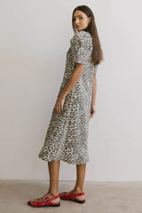 Campbell Denim Dress in Leopard FINAL SALE