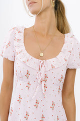 Harvey Floral Mini Dress in Pink