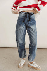 Jocelyn Barrel Jeans in Medium Wash FINAL SALE