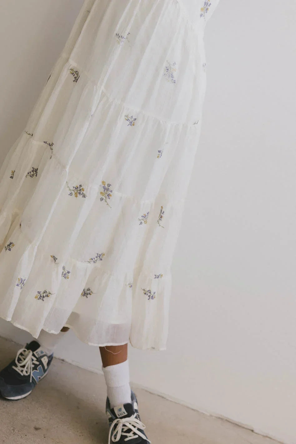 Ari Embroidered Floral Midi Dress FINAL SALE