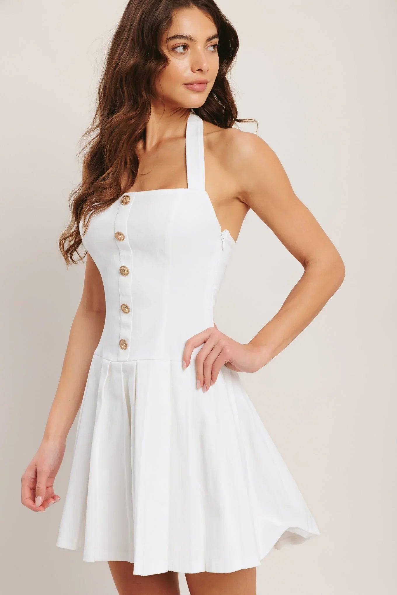 SUMMER CLUBHOUSE WHITE MINI DRESS