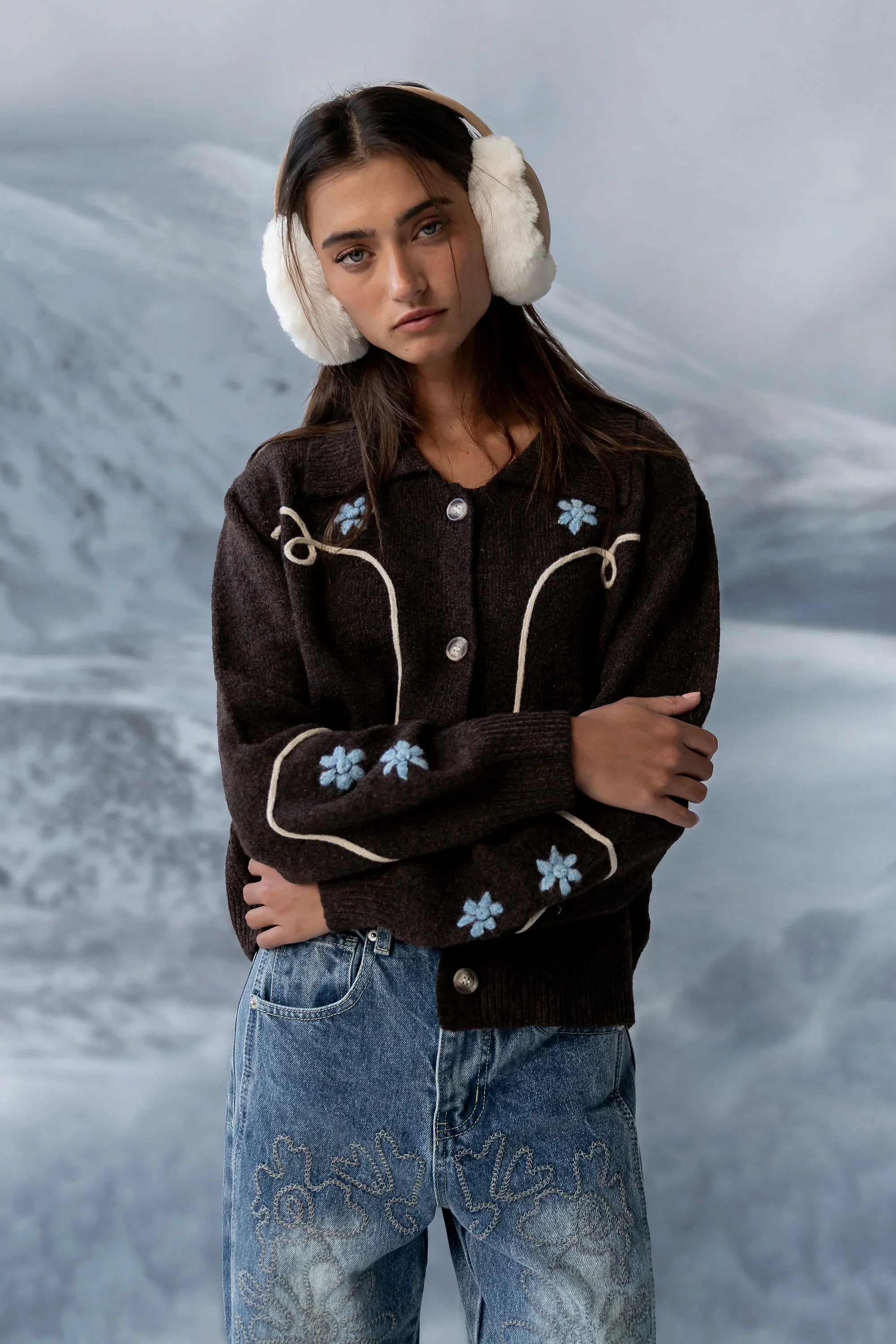 Ramero Embroidered Cardigan FINAL SALE