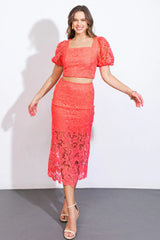 LACE REVERIE TOP SKIRT SET
