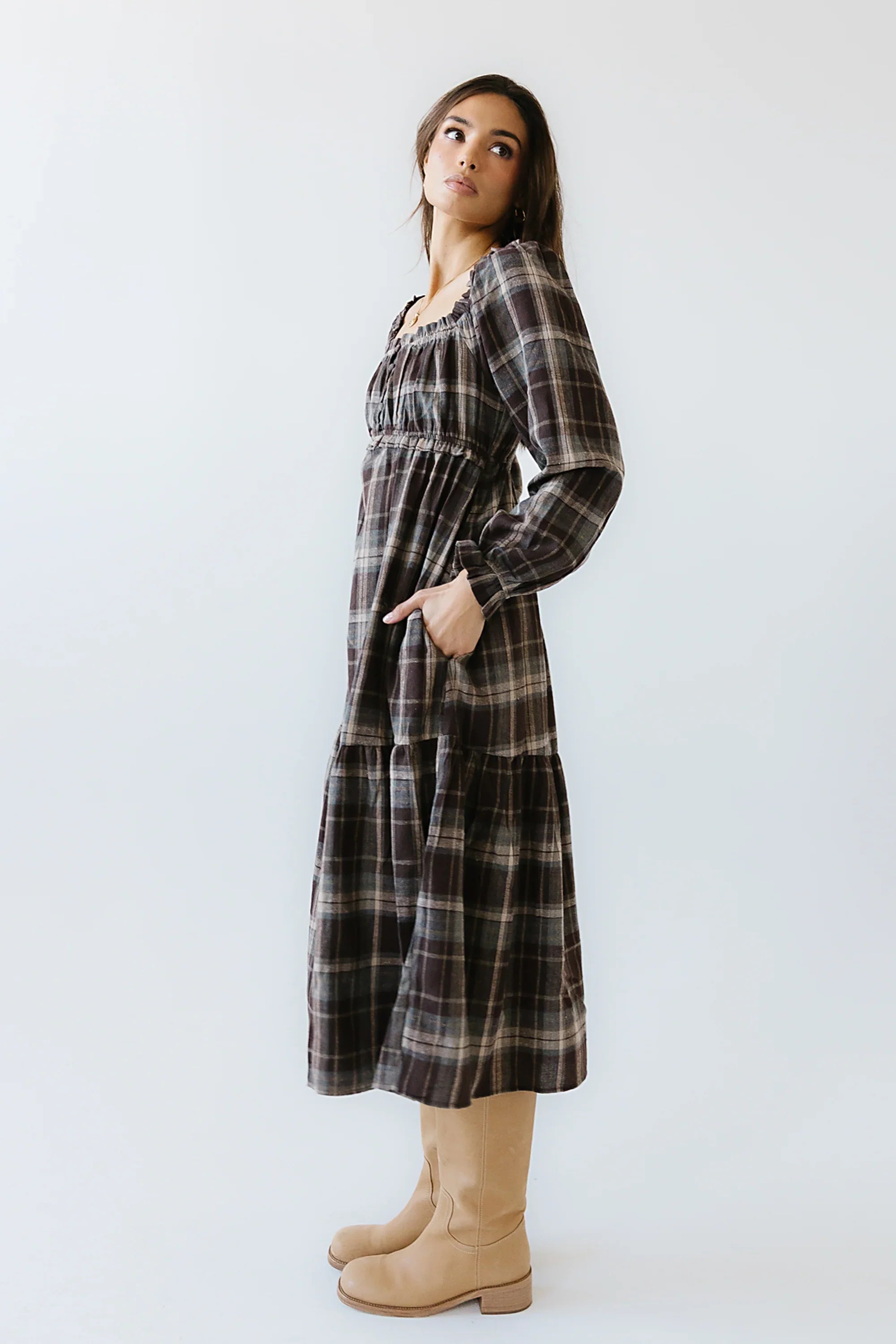 Harlow Plaid Maxi Dress FINAL SALE