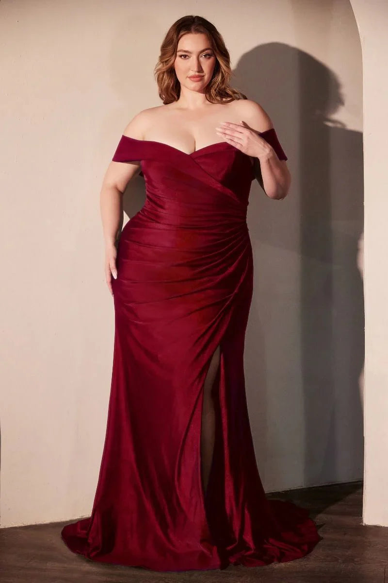 FREYA GOWN OFF THE SHOULDER STRETCH SPANDEX DRESS