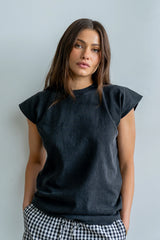 Vinnie Muscle Tee in Black