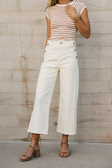 Amiri Wide Leg Jeans in Cream FINAL SALE