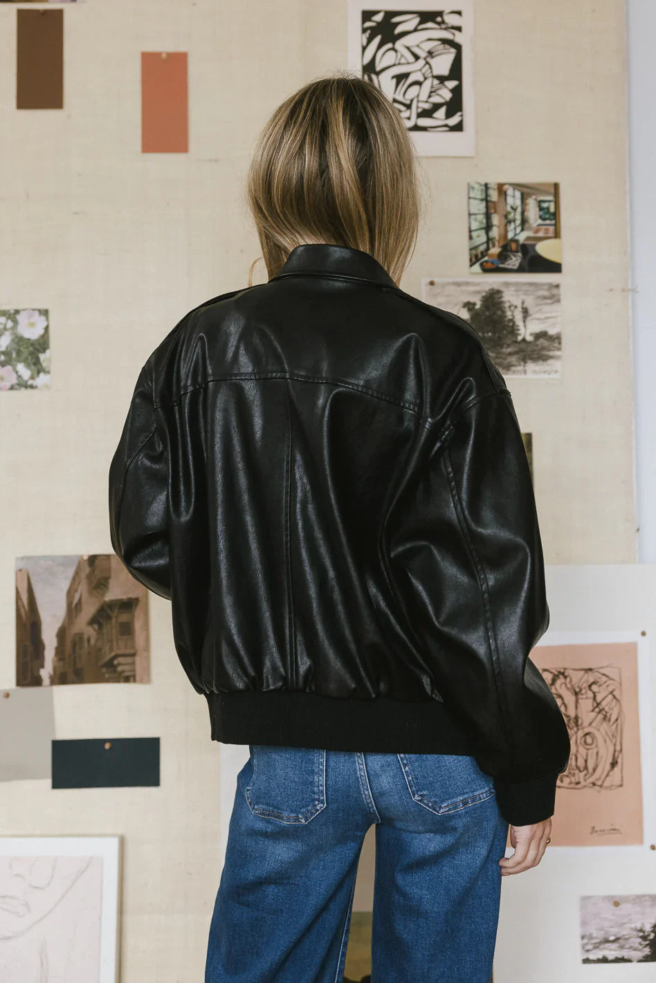 Call Me Back Vegan Jacket in Black FINAL SALE