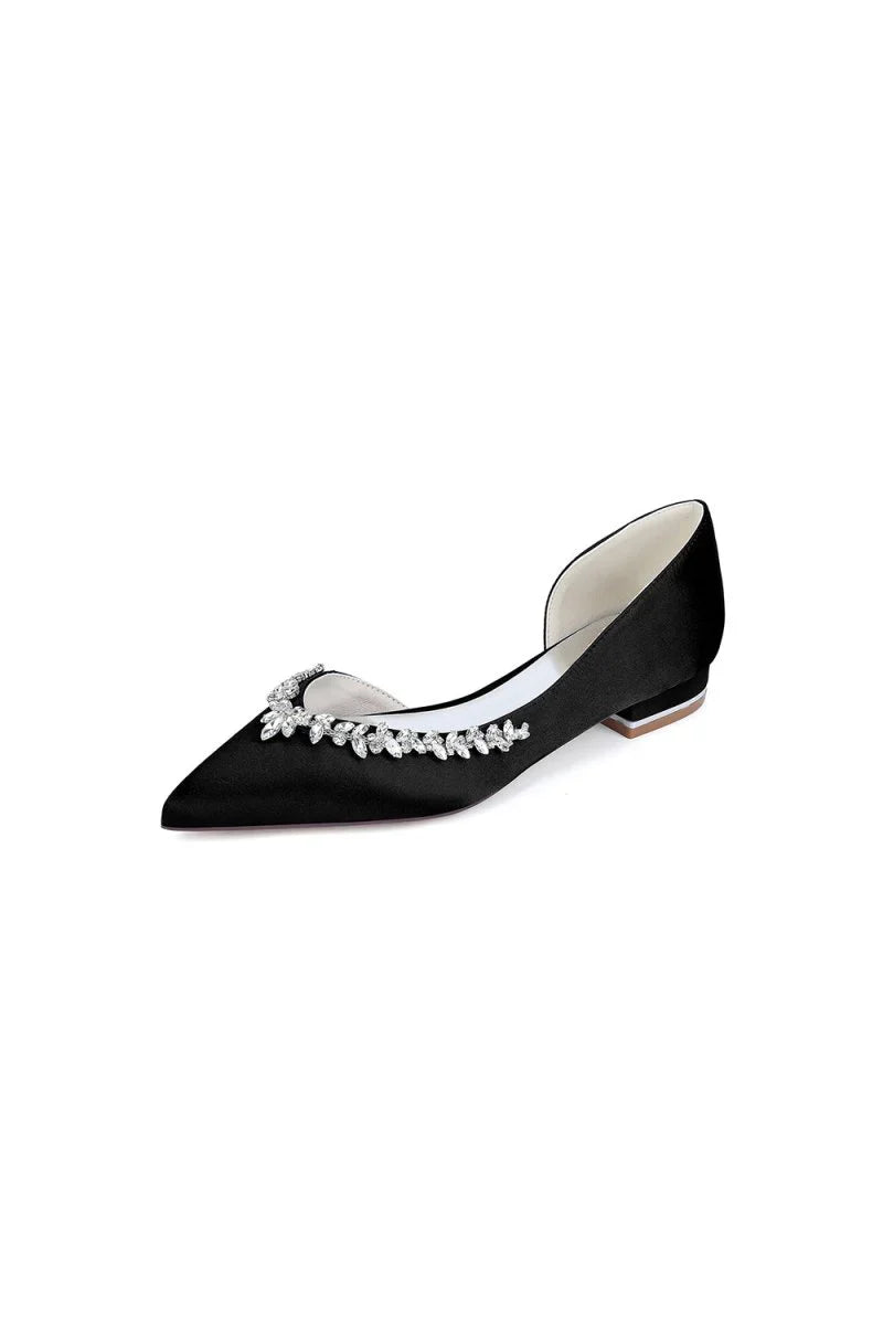 Silver Satin High Heels with Crystal Embellishments 18448 11YK