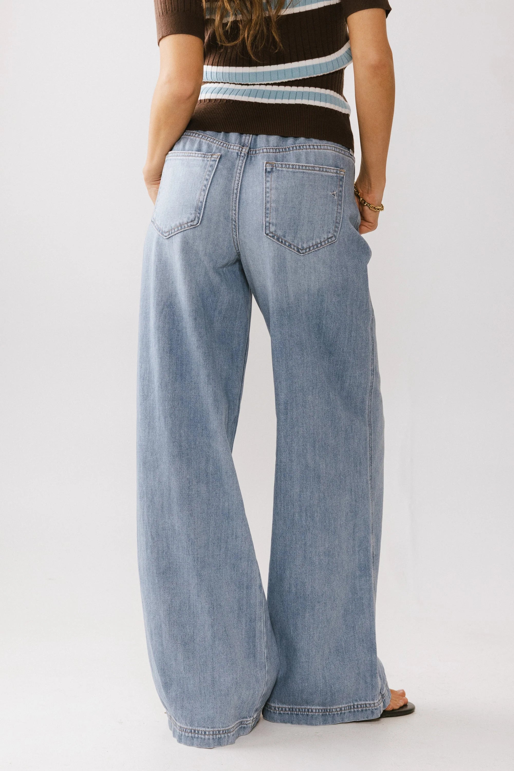 Eva Drawstring Wide Leg Jeans FINAL SALE
