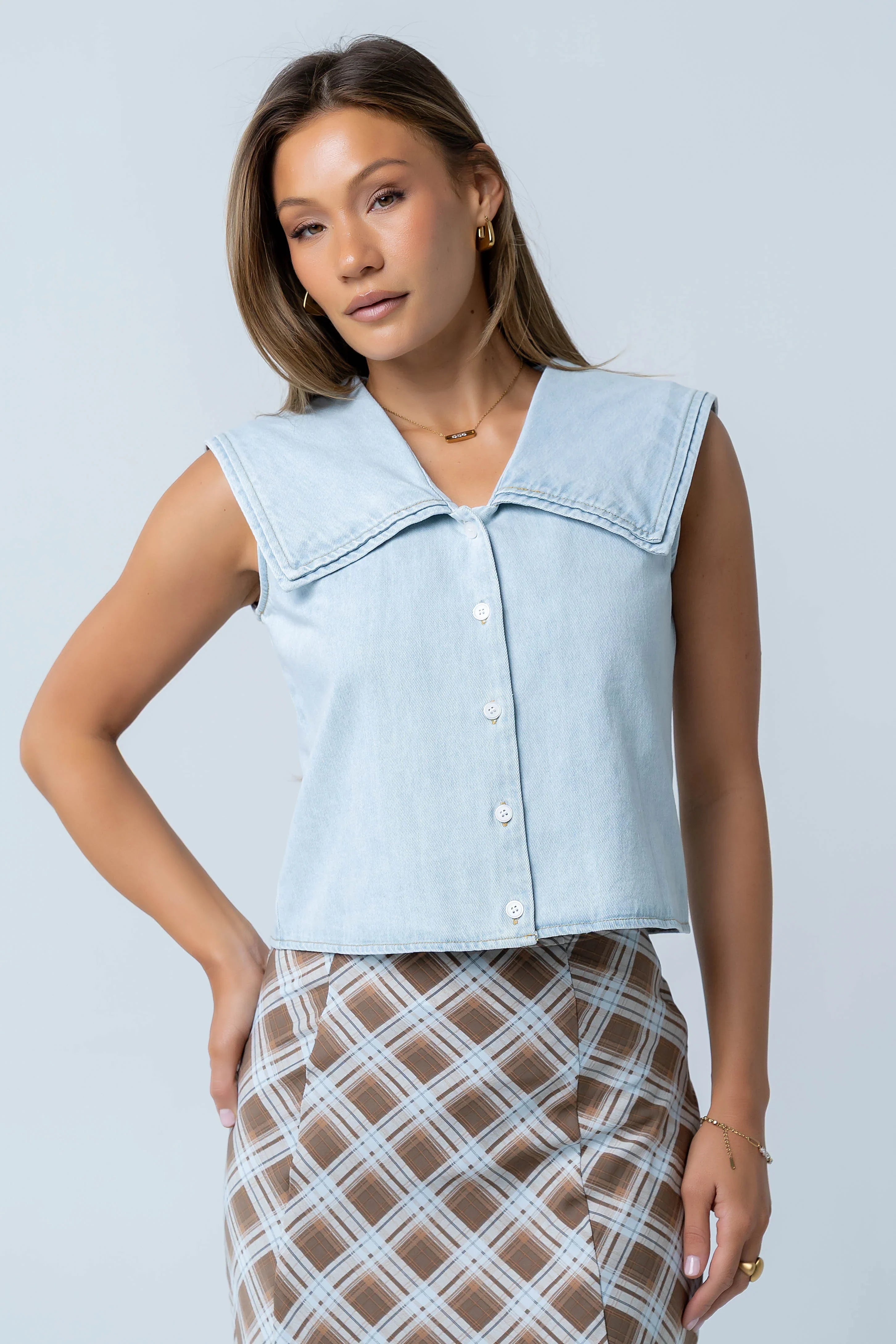 Shayla Denim Blouse